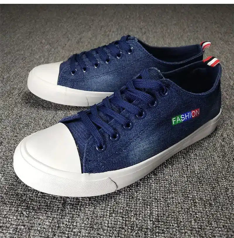 Fooraabo Fashion Mens Casual Shoes Spring Denim Canvas Shoes Breathable Men Shoes Casual Zapatos Hombre Male Summer Shoes 8