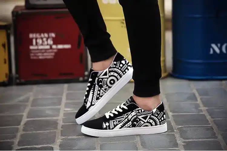 Cresfimix man's fashion canvas vulcanization shoes men leisure geometric pattern shoes male cool & comfortable lace up shoes 13