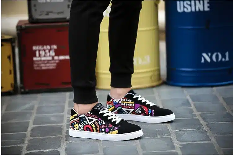Cresfimix man's fashion canvas vulcanization shoes men leisure geometric pattern shoes male cool & comfortable lace up shoes 16