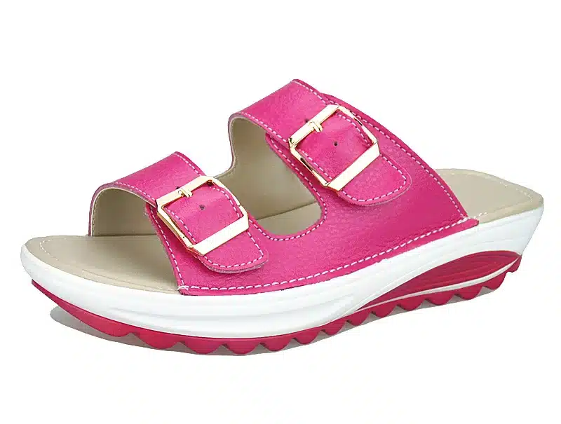 2017 Casual Women's Sandals Genuine Leather Summer Flats Shoes Women Platform Wedges Female Slides Beach Flip Flops Size 35-42 21