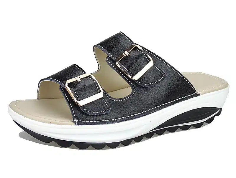2017 Casual Women's Sandals Genuine Leather Summer Flats Shoes Women Platform Wedges Female Slides Beach Flip Flops Size 35-42 25