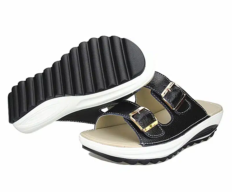 2017 Casual Women's Sandals Genuine Leather Summer Flats Shoes Women Platform Wedges Female Slides Beach Flip Flops Size 35-42 26