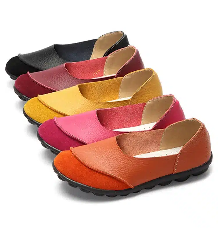 2017 New Women's Casual Shoes Soft Genuine Leather Female Flats Non-Slip Woman Loafers Leisure Slip-On Boat Shoe Plus Size 35-43 11