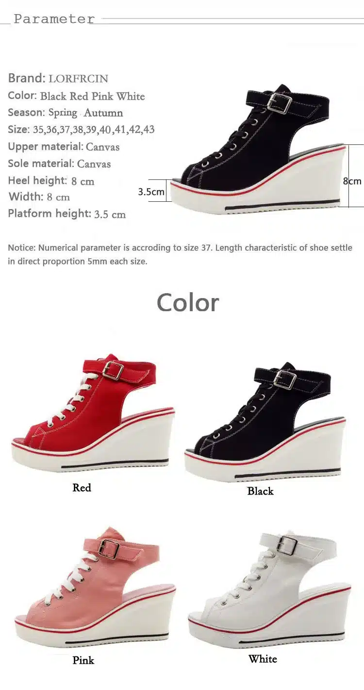 New Summer Wedges Canvas Shoes Woman Platform Sandals Ladies Open Toe Breathable Shoe Women Casual Shoes Platform Wedge Sandals 3