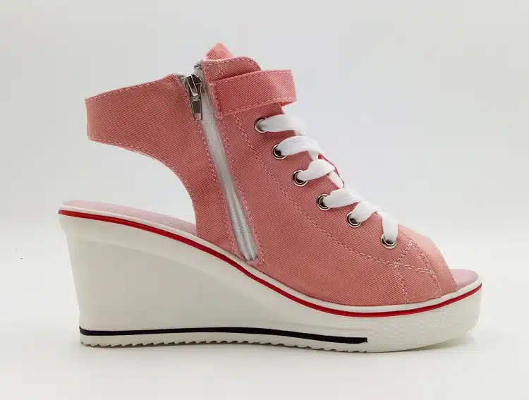 New Summer Wedges Canvas Shoes Woman Platform Sandals Ladies Open Toe Breathable Shoe Women Casual Shoes Platform Wedge Sandals 13