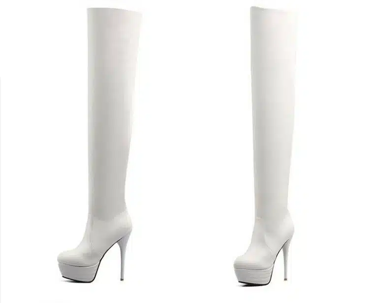 Plus Size 35-46 European American Women Boots Autumn Platform Thin Ultra High Heel Long Boot Shoes Ladies Over Knee-High Boots 19