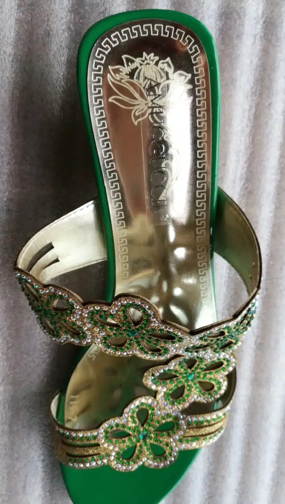 High Quality! Plus Big Size 32-43 Green Apricot Blue Rhinestone Fashion Girls Female Lady Women Summer Sandals Slippers L339 12