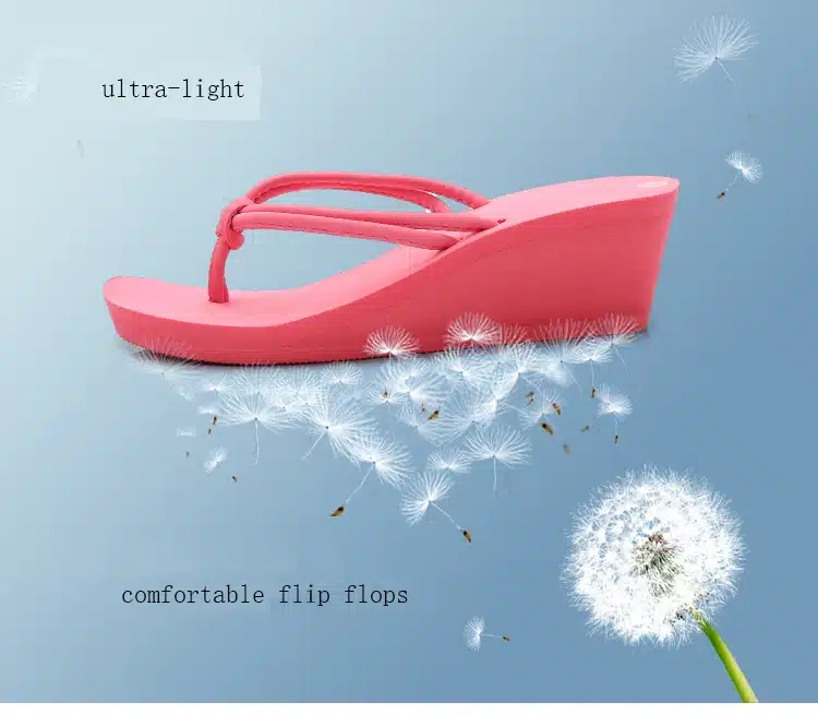 Pu Rubber Slip-on Casual Plain Fashion Sandals Shoes Beach Flat Wedge Flip Flops Lady Slippers Women 2018 summer style 6