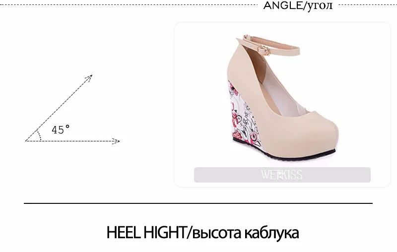 WETKISS Fashion Ankle Strap High Wedges Platform Pumps For Women Casual Elegant Flower Print Wedges Platform Shoes mary jane 14