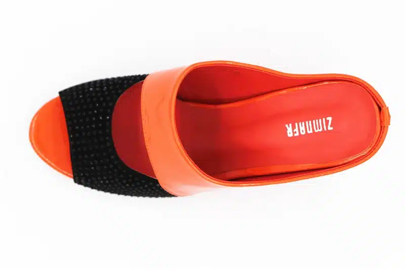 ZIMNAFR brand 2017 hot sale women genuine leather slippers rhinestone thick high-heeled sandals open toe plus szie 34-42 9