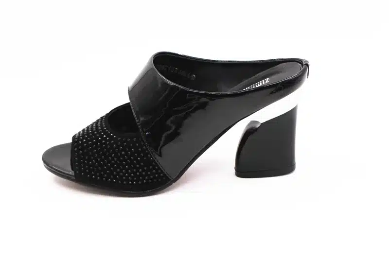 ZIMNAFR brand 2017 hot sale women genuine leather slippers rhinestone thick high-heeled sandals open toe plus szie 34-42 17