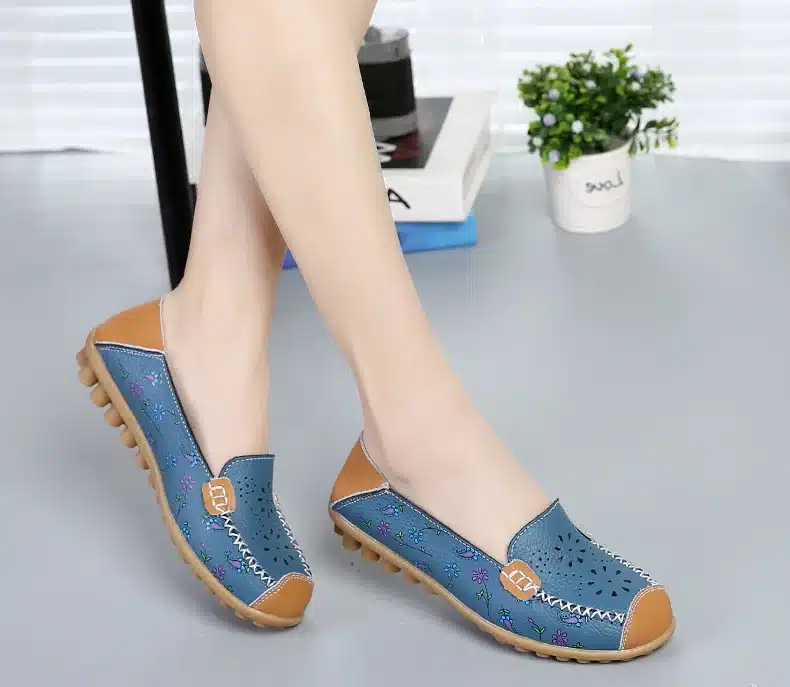 2017 New Women Casual Shoes Soft Real Leather Femal Flats Breathable Woman Loafers Leisure Boat Shoe Mocassins Driving Footwear 16