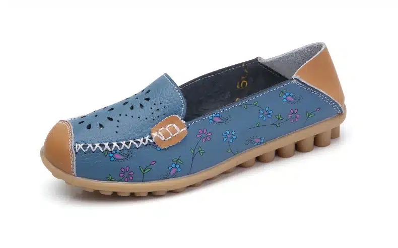 2017 New Women Casual Shoes Soft Real Leather Femal Flats Breathable Woman Loafers Leisure Boat Shoe Mocassins Driving Footwear 28