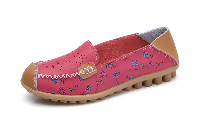 2017 New Women Casual Shoes Soft Real Leather Femal Flats Breathable Woman Loafers Leisure Boat Shoe Mocassins Driving Footwear 30