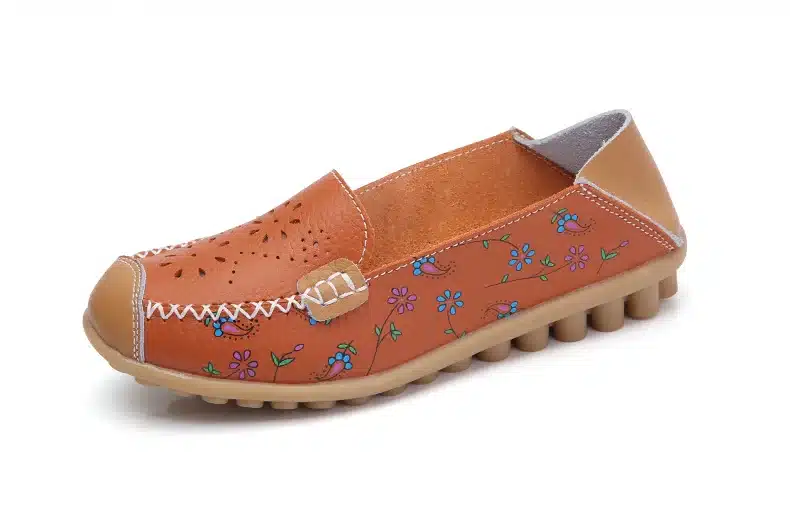 2017 New Women Casual Shoes Soft Real Leather Femal Flats Breathable Woman Loafers Leisure Boat Shoe Mocassins Driving Footwear 34