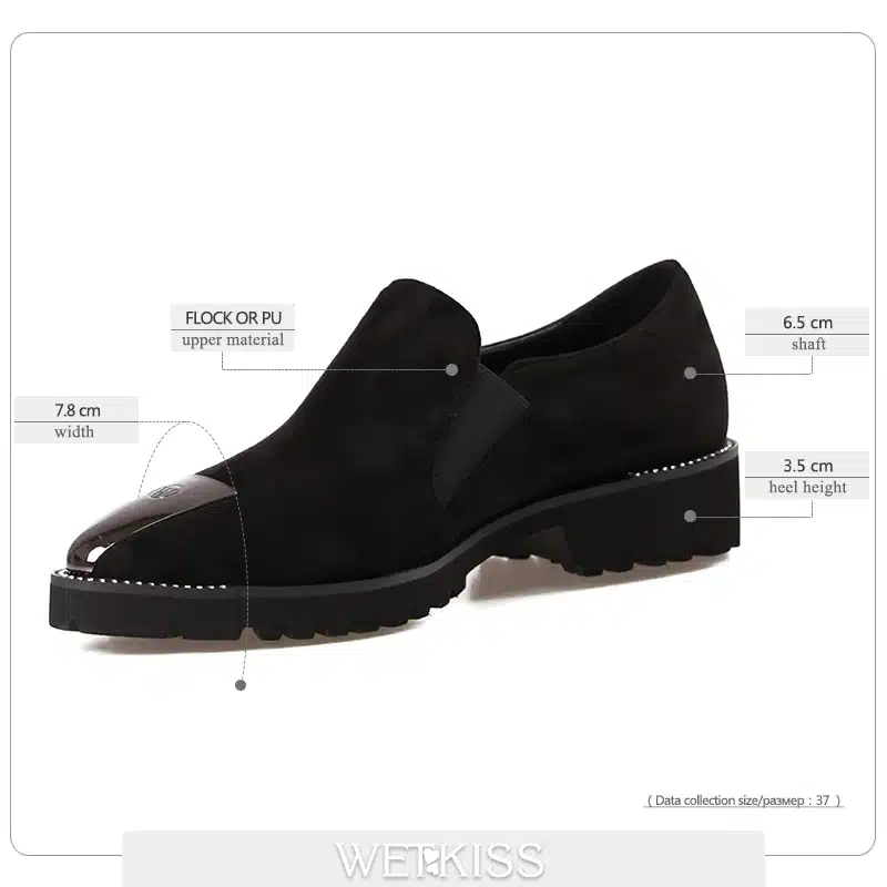 WETKISS Cool Rivet Metal Decoration Pumps New Arrival Superstar Shoes Woman 2017 Slip On Ladies Footwear Square Heel Platfrom 2