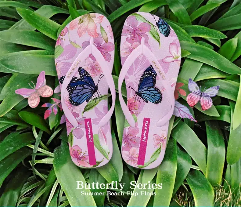 Hotmarzz Women Beach Flip Flops Butterfly Floral 2018 Summer Fashion Slippers Ladies Comfy House Shoes Woman Home Flat Sandals 16