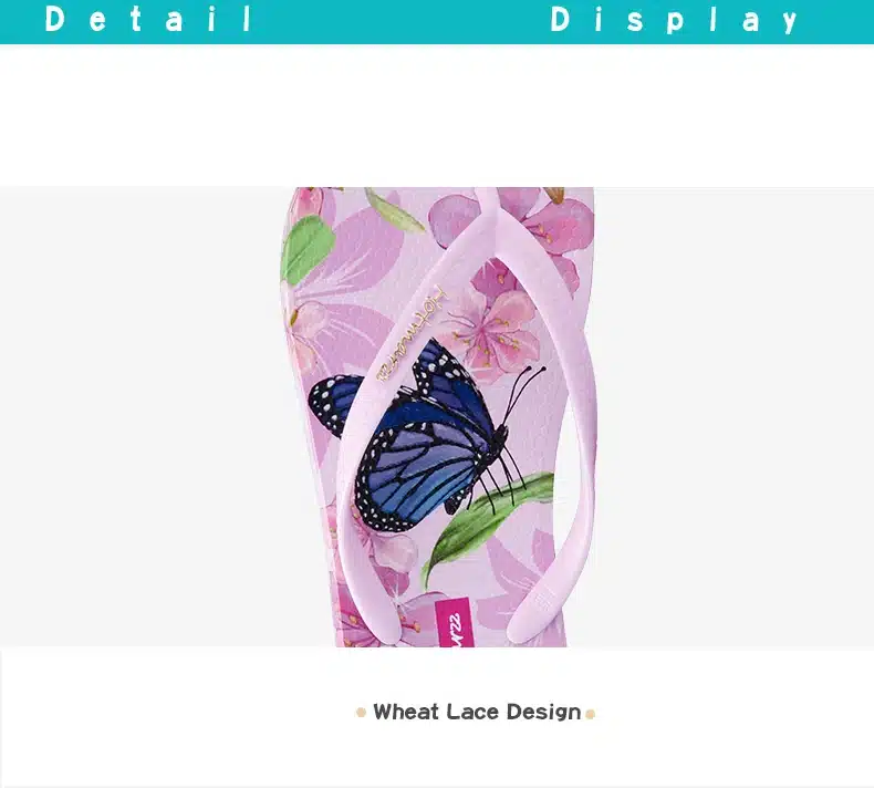 Hotmarzz Women Beach Flip Flops Butterfly Floral 2018 Summer Fashion Slippers Ladies Comfy House Shoes Woman Home Flat Sandals 18