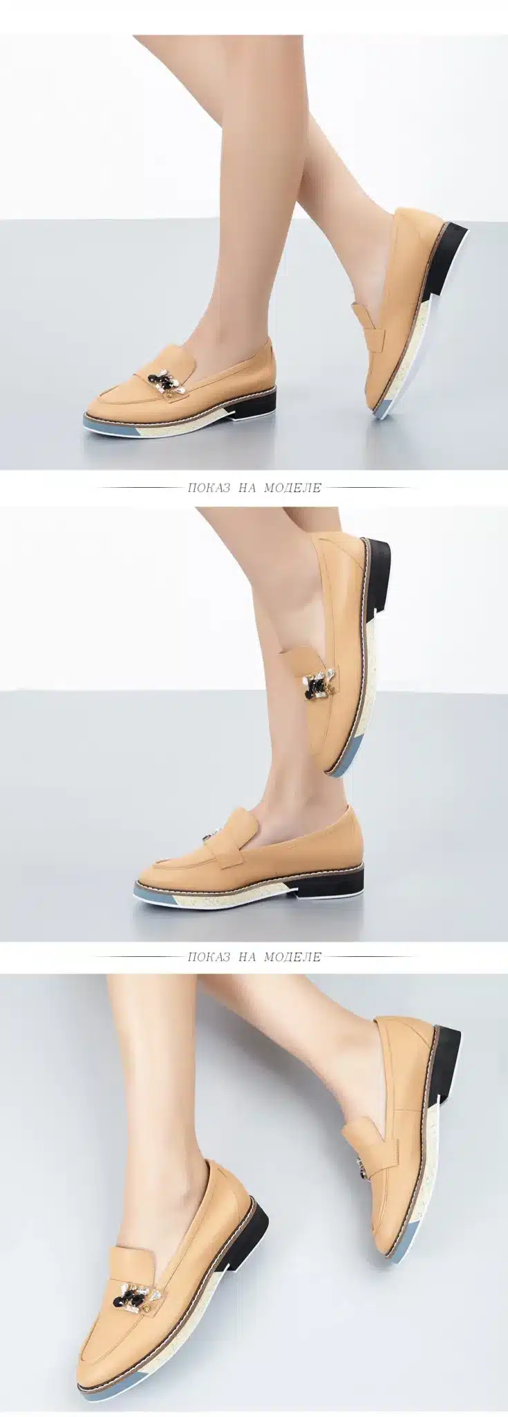 Leather shoes woman 2017 Spring Autumn Blue Black Brown Round Toe Casual shoes for women Basic model Free shipping BASSIRIANA 9
