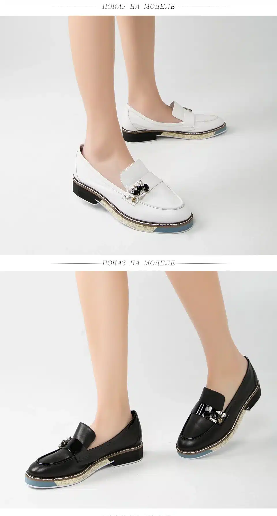 Leather shoes woman 2017 Spring Autumn Blue Black Brown Round Toe Casual shoes for women Basic model Free shipping BASSIRIANA 11