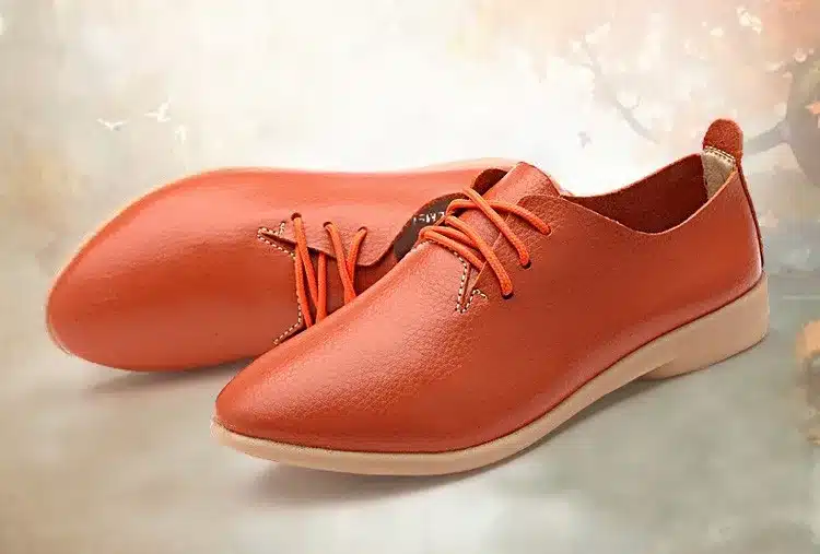 Casual Ballet Shoes Women Soft Genuine Leather Women's Loafers Slip On Woman Flats Shoe Flexible Peas Footwear Large Size 35-41 4