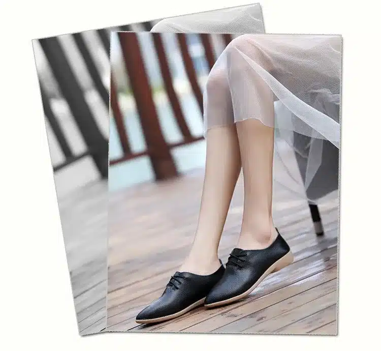Casual Ballet Shoes Women Soft Genuine Leather Women's Loafers Slip On Woman Flats Shoe Flexible Peas Footwear Large Size 35-41 16