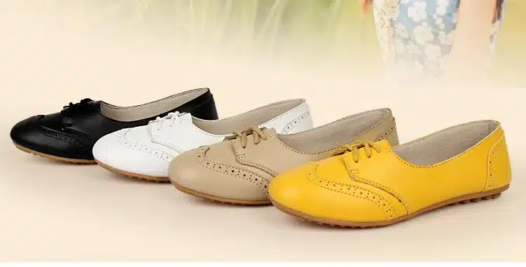 Shoes Women 2017 Top Quality Women's Loafers Lace-Up Female Flats Shoe Ladies Casual Driving Shoes Low Heel Nurse Boat Footwear 4