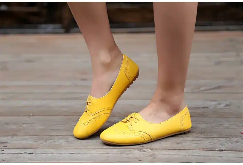 Shoes Women 2017 Top Quality Women's Loafers Lace-Up Female Flats Shoe Ladies Casual Driving Shoes Low Heel Nurse Boat Footwear 13