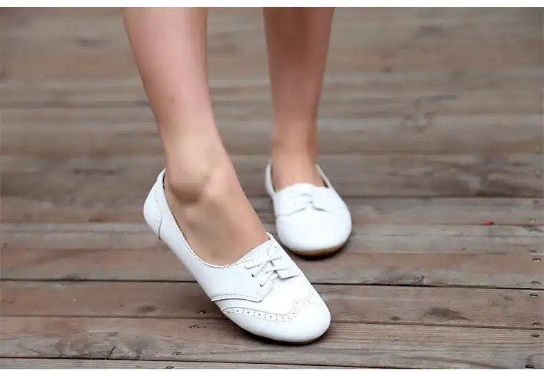 Shoes Women 2017 Top Quality Women's Loafers Lace-Up Female Flats Shoe Ladies Casual Driving Shoes Low Heel Nurse Boat Footwear 15