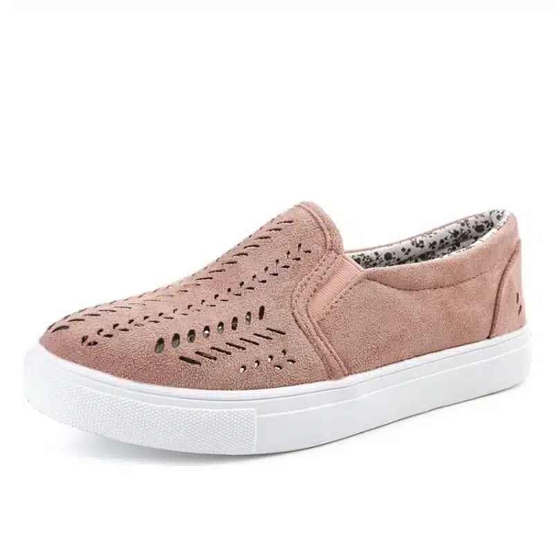 MCCKLE 2018 Women's Vulcanize Cut-outs Flat Brand Slip-on Platform Elastic Band Ladies Style Loafers Flock Woman Female Shoes 18