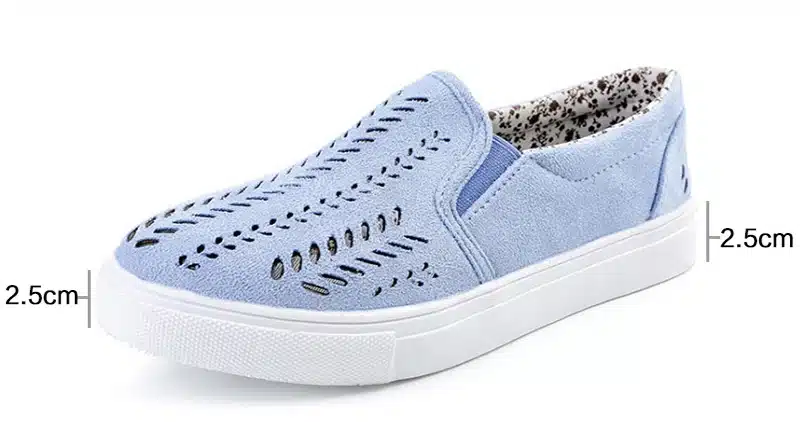 MCCKLE 2018 Women's Vulcanize Cut-outs Flat Brand Slip-on Platform Elastic Band Ladies Style Loafers Flock Woman Female Shoes 22