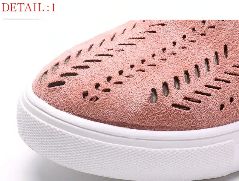 MCCKLE 2018 Women's Vulcanize Cut-outs Flat Brand Slip-on Platform Elastic Band Ladies Style Loafers Flock Woman Female Shoes 24