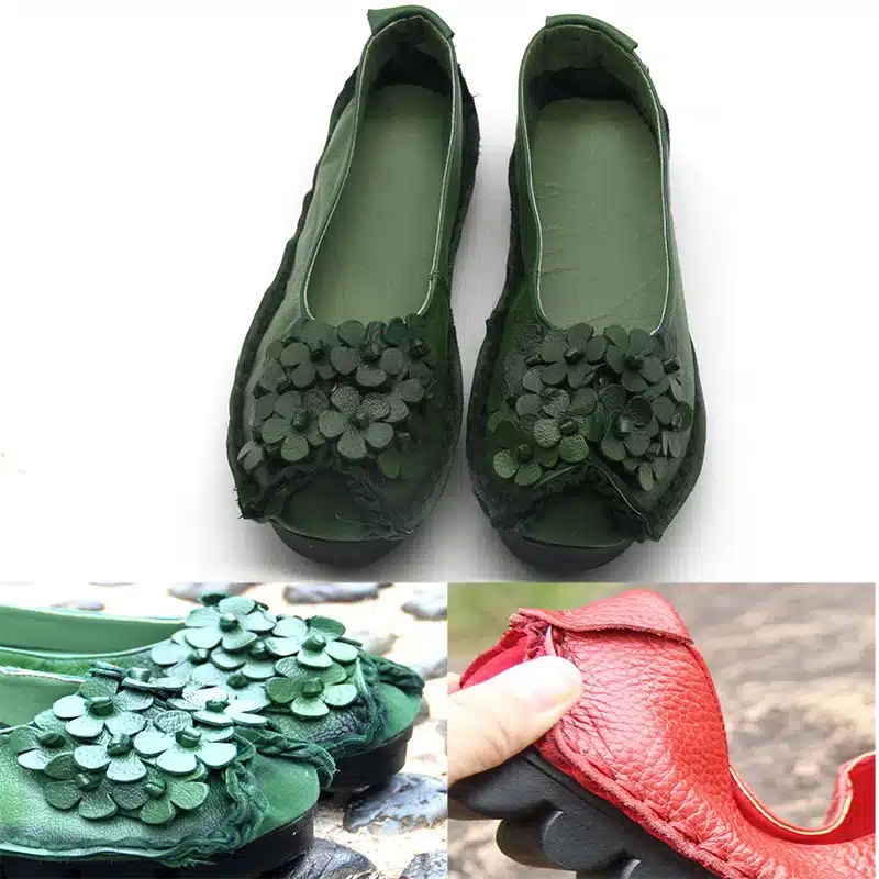 Xiuteng 2017 Summer Soft Moccasins casual shoes women Flowers High Quality Brand Genuine Leather Shoes lady Flats Driving Shoes 22