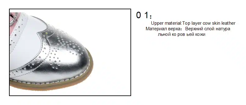 Genuine leather big woman US 10 designer vintage flats shoes round toe handmade silver white pink oxford shoes for women fur 5
