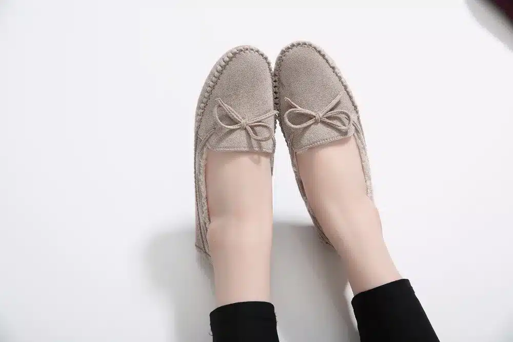 DongCiTaCi Autumn Winter Warm Women Casual Flat Heels Shoes Woman Fashion Bow-tie Loafers Lazy Student Boats Slip On Shoes 12