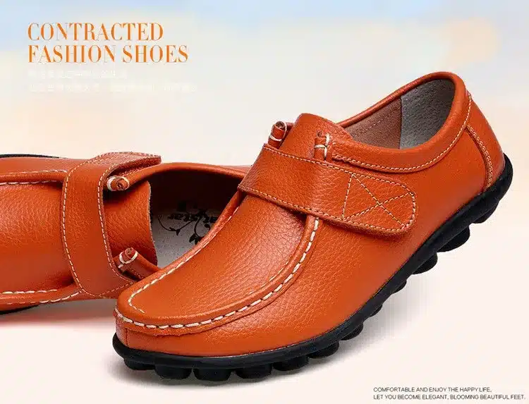 Genuine Leather Women's Casual Shoes Lace-Up Woman Loafers Moccasins Female Flats Solid Low Heel Lady Shoe Soft Women Footwear 4
