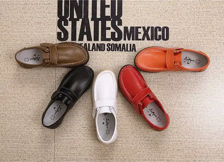 Genuine Leather Women's Casual Shoes Lace-Up Woman Loafers Moccasins Female Flats Solid Low Heel Lady Shoe Soft Women Footwear 6