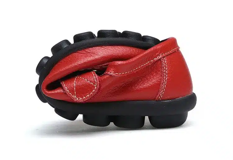 Genuine Leather Women's Casual Shoes Lace-Up Woman Loafers Moccasins Female Flats Solid Low Heel Lady Shoe Soft Women Footwear 22