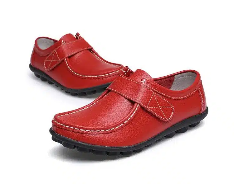 Genuine Leather Women's Casual Shoes Lace-Up Woman Loafers Moccasins Female Flats Solid Low Heel Lady Shoe Soft Women Footwear 28