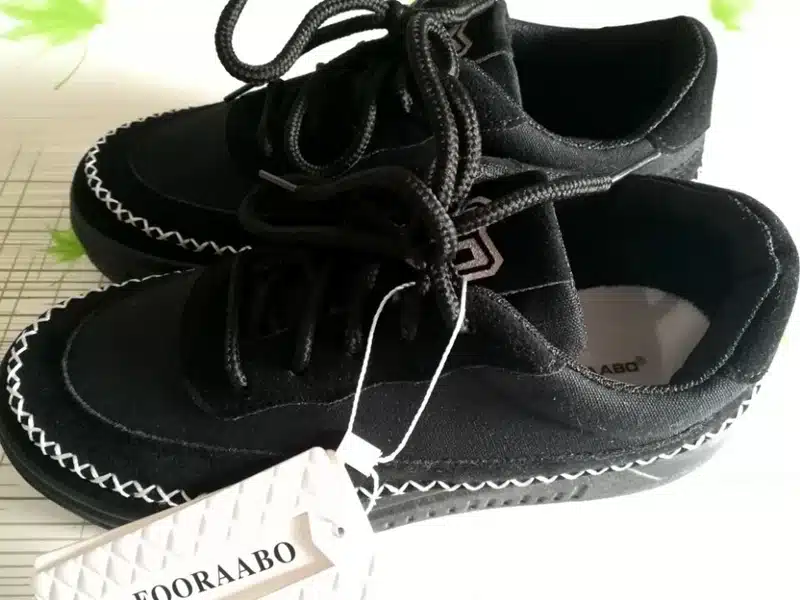Fooraabo 2017 Spring Women Flat Platform Shoes Solid Comfortable Women Casual Shoes New Fashion Lace Up Ladies Shoes Espadrilles 1