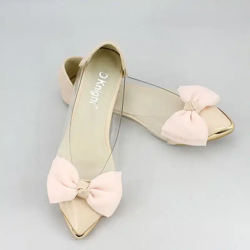 Big Bow Pointed Toe Slip-on Women Ballet Flats Fashion Metal Toe Women Flat Shoes Ballerinas Ladies Casual Flats Size 35-40 Pink 16