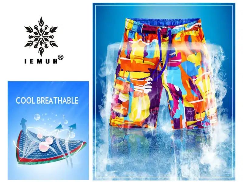 IEMUH Big Size Mens Shorts Surf Board Shorts Summer Sport Beach Homme Bermuda Short Pants Quick Dry Silver Boardshorts Plus Size 5
