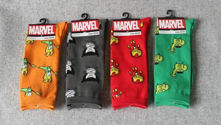 Marvel Comics Hero General Socks cartoon Iron Man Captain America Knee-High Warm Stitching pattern Antiskid Casual Sock 7