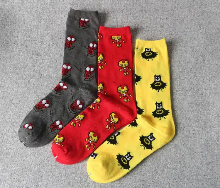 Marvel Comics Hero General Socks cartoon Iron Man Captain America Knee-High Warm Stitching pattern Antiskid Casual Sock 10