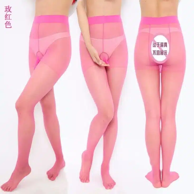 Hot Sale Tights ultra elastic New Mens Silk stockings Penis Pouch Sheath Underwear 4 Colors Stocking for Men 2