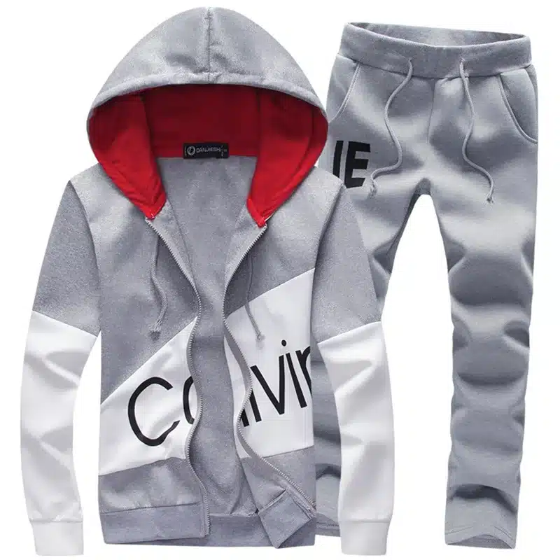 Fashion Style 2 Pieces Set Casual Tracksuit Men Coat 2017 Sweatshirt + Pants Sportswear Male Suit Plus Size Mens Hoodies 7