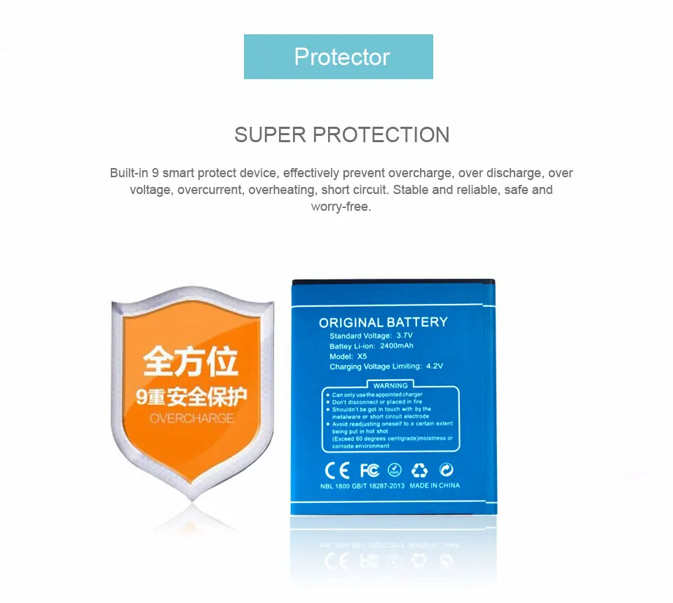 2107 New 100% IST Original Mobile Phone Battery For Doogee X5 X5S X5 Pro High Quality Replacement Battery With Gift 18