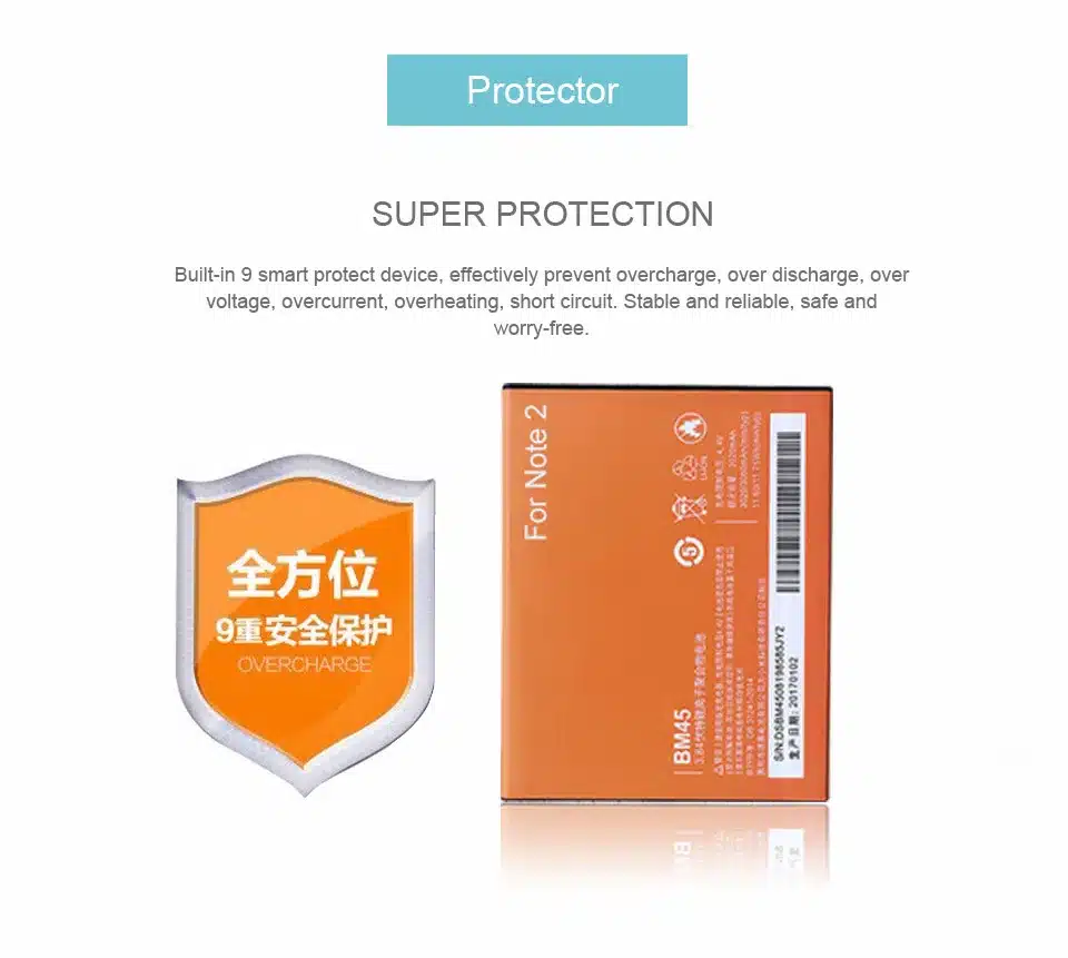 2017 New 100% IST Note 2 Original Mobile Phone Battery For Xiaomi Mi RedMi Note 2 High Quality Replacement Battery With Gift 17