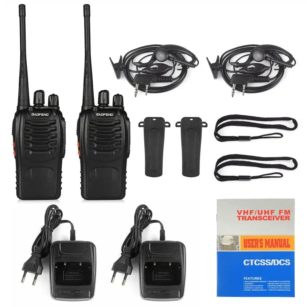 2pcs Baofeng BF-888S UHF 400-470 MHz 5W CTCSS Two-way Ham Radio 16CH Walkie Talkie bf 888s Portable Handheld CB Station Intercom 17