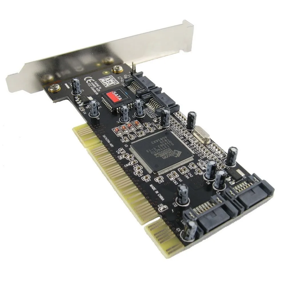 Free shipping PCI card 4 Port SATA add on Card with Sil 3114 Chipset Compliant with PCI Specification, revision 2.2 for computer 11